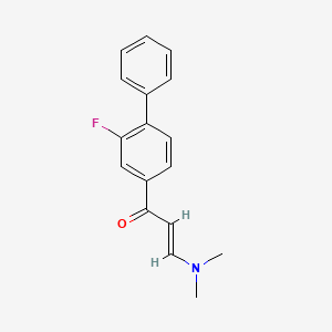 molecular formula C17H16FNO B1394471 3-(Dimethylamino)-1-(2-fluoro-1,1'-biphenyl-4-yl)prop-2-en-1-one CAS No. 1287227-88-6
