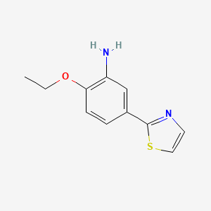 molecular formula C11H12N2OS B13944752 2-Ethoxy-5-(1,3-thiazol-2-yl)aniline CAS No. 500730-98-3
