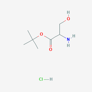molecular formula C7H16ClNO3 B1394478 Tert-butyl 2-amino-3-hydroxypropanoate hydrochloride CAS No. 851511-53-0