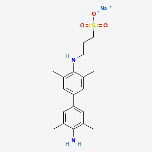 molecular formula C19H25N2NaO3S B1394479 Sodium 3-((4'-amino-3,3',5,5'-tetramethyl-[1,1'-biphenyl]-4-yl)amino)propane-1-sulfonate CAS No. 102062-46-4