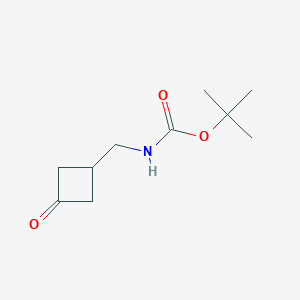 B139448 tert-Butyl ((3-oxocyclobutyl)methyl)carbamate CAS No. 130369-09-4