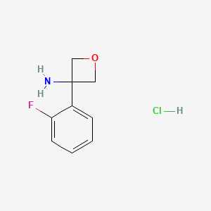 molecular formula C9H11ClFNO B1394480 3-(2-Fluorophenyl)oxetan-3-amine hydrochloride CAS No. 1332839-78-7