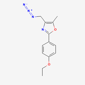 molecular formula C13H14N4O2 B1394482 4-(Azidomethyl)-2-(4-ethoxyphenyl)-5-methyl-1,3-oxazole CAS No. 1325304-17-3
