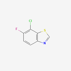 molecular formula C7H3ClFNS B13944869 7-Chloro-6-fluoro-1,3-benzothiazole 