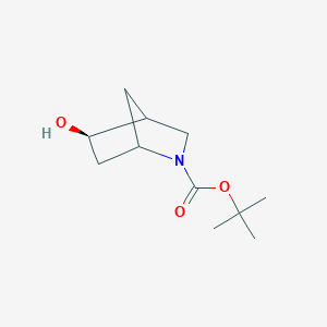 molecular formula C11H19NO3 B1394487 (5R)-叔丁基 5-羟基-2-氮杂双环[2.2.1]庚烷-2-羧酸酯 CAS No. 1250884-35-5