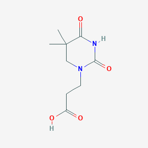 molecular formula C9H14N2O4 B1394488 3-(5,5-dimethyl-2,4-dioxotetrahydropyrimidin-1(2H)-yl)propanoic acid CAS No. 1338495-13-8
