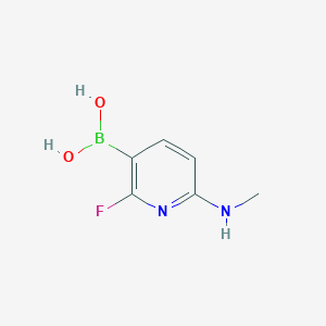 molecular formula C6H8BFN2O2 B1394489 (2-Fluoro-6-(methylamino)pyridin-3-yl)boronic acid CAS No. 909187-40-2