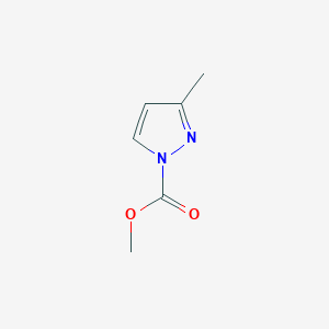 molecular formula C6H8N2O2 B13944901 Methyl 3-methyl-1H-pyrazole-1-carboxylate 