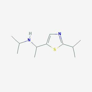 molecular formula C11H20N2S B13944904 N-(1-(2-isopropylthiazol-5-yl)ethyl)propan-2-amine 