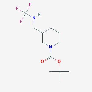 molecular formula C12H21F3N2O2 B13944912 tert-Butyl 3-(((trifluoromethyl)amino)methyl)piperidine-1-carboxylate 