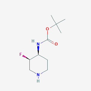 molecular formula C10H19FN2O2 B1394492 tert-butyl N-[(3R,4S)-3-fluoropiperidin-4-yl]carbamate CAS No. 1630815-57-4