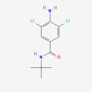 molecular formula C11H14Cl2N2O B13944926 4-amino-N-tert-butyl-3,5-dichlorobenzamide CAS No. 63887-27-4