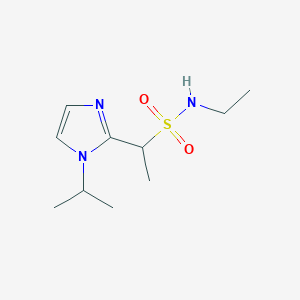 molecular formula C10H19N3O2S B13944942 N-ethyl-1-(1-isopropyl-1H-imidazol-2-yl)ethanesulfonamide 