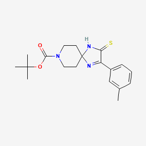 Tert-butyl 2-(3-methylphenyl)-3-thioxo-1,4,8-triazaspiro[4.5]dec-1-ene-8-carboxylate