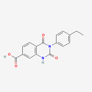 molecular formula C17H14N2O4 B1394500 3-(4-乙基苯基)-2,4-二氧代-1,2,3,4-四氢喹唑啉-7-羧酸 CAS No. 1326875-66-4