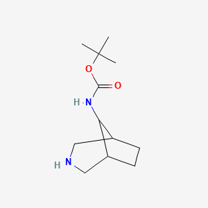 molecular formula C12H22N2O2 B1394502 8-(Boc-氨基)-3-氮杂双环[3.2.1]辛烷 CAS No. 198210-17-2