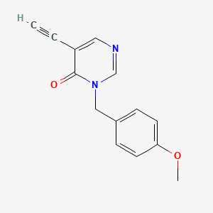 molecular formula C14H12N2O2 B13945040 5-Ethynyl-3-(4-methoxybenzyl)pyrimidin-4(3H)-one 