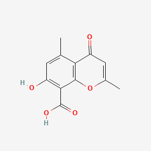 molecular formula C12H10O5 B13945056 4H-1-Benzopyran-8-carboxylic acid, 7-hydroxy-2,5-dimethyl-4-oxo- CAS No. 51786-54-0