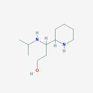 molecular formula C11H24N2O B13945064 3-(Isopropylamino)-3-(piperidin-2-yl)propan-1-ol 