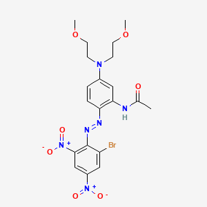 molecular formula C20H23BrN6O7 B13945081 N-(5-(Bis(2-methoxyethyl)amino)-2-((2-bromo-4,6-dinitrophenyl)azo)phenyl)acetamide CAS No. 25594-47-2