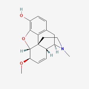 molecular formula C18H21NO3 B13945153 Morphinan-3-ol, 7,8-didehydro-4,5-alpha-epoxy-6-beta-methoxy-17-methyl- CAS No. 63732-59-2