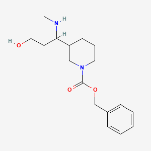 molecular formula C17H26N2O3 B13945226 Benzyl 3-(3-hydroxy-1-(methylamino)propyl)piperidine-1-carboxylate 