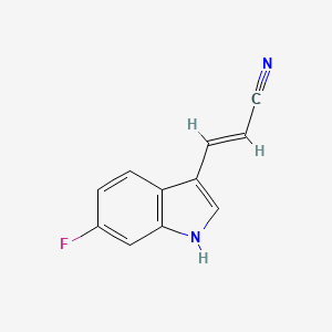molecular formula C11H7FN2 B1394532 (E)-3-(6-Fluoro-1H-indol-3-yl)acrylonitrile CAS No. 1316695-32-5