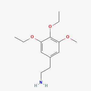 molecular formula C13H21NO3 B13945333 Ethylamine, 3,4-diethoxy-5-methoxyphenyl- CAS No. 63918-08-1