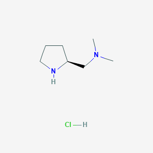 molecular formula C7H17ClN2 B1394534 (S)-N,N-Dimethyl(pyrrolidin-2-yl)methanamine hydrochloride CAS No. 1152113-36-4