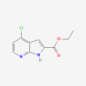 molecular formula C10H9ClN2O2 B1394536 Ethyl 4-chloro-1H-pyrrolo[2,3-b]pyridine-2-carboxylate CAS No. 1196151-72-0