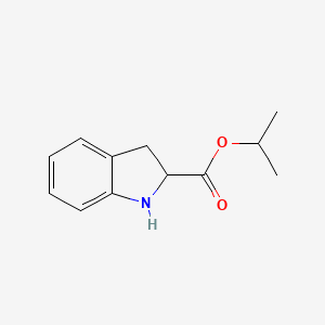 molecular formula C12H15NO2 B13945372 Propan-2-yl 2,3-dihydro-1H-indole-2-carboxylate CAS No. 596797-47-6
