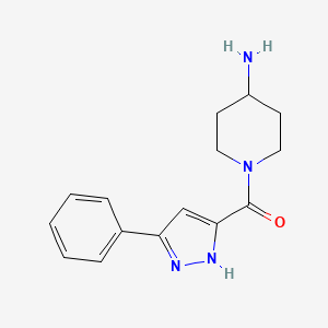 1-[(3-phenyl-1H-pyrazol-5-yl)carbonyl]piperidin-4-amine