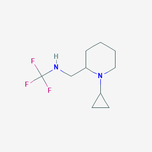 molecular formula C10H17F3N2 B13945384 N-((1-cyclopropylpiperidin-2-yl)methyl)-1,1,1-trifluoromethanamine 
