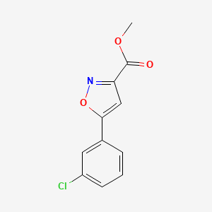 molecular formula C11H8ClNO3 B1394540 methyl 5-(3-chlorophenyl)isoxazole-3-carboxylate CAS No. 660417-41-4