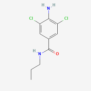 molecular formula C10H12Cl2N2O B13945420 N-Propyl-4-amino-3,5-dichlorobenzamide CAS No. 63887-32-1