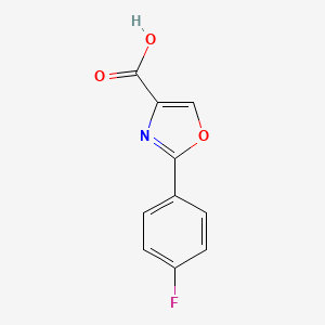 molecular formula C10H6FNO3 B1394543 2-(4-Fluorophenyl)-1,3-oxazole-4-carboxylic acid CAS No. 927800-88-2