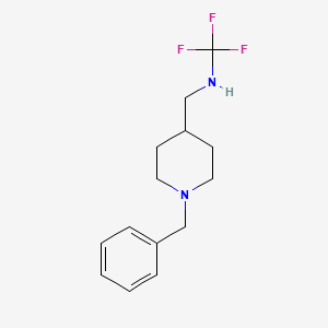 molecular formula C14H19F3N2 B13945447 N-((1-benzylpiperidin-4-yl)methyl)-1,1,1-trifluoromethanamine 
