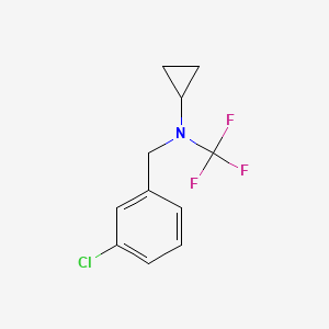 molecular formula C11H11ClF3N B13945453 N-(3-chlorobenzyl)-N-(trifluoromethyl)cyclopropanamine 