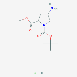 1-Tert-butyl 2-methyl 4-aminopyrrolidine-1,2-dicarboxylate hydrochloride