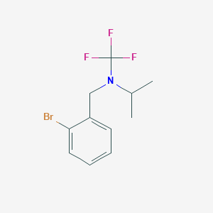 molecular formula C11H13BrF3N B13945486 N-(2-bromobenzyl)-N-(trifluoromethyl)propan-2-amine 