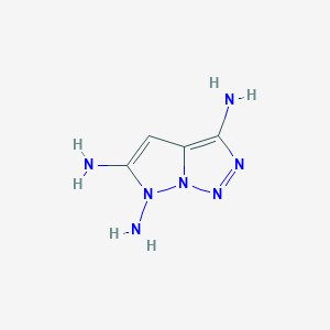 molecular formula C4H7N7 B13945494 6H-Pyrazolo[1,5-c][1,2,3]triazole-3,5,6-triamine CAS No. 928338-69-6