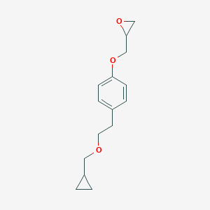 molecular formula C15H20O3 B139455 2-((4-(2-(Cyclopropylmethoxy)ethyl)phenoxy)methyl)oxirane CAS No. 63659-17-6