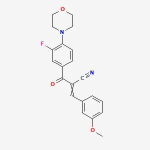 (Z)-2-(3-fluoro-4-morpholinobenzoyl)-3-(3-methoxyphenyl)-2-propenenitrile
