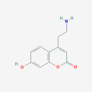 molecular formula C11H11NO3 B1394554 4-(2-aminoethyl)-7-hydroxy-2H-chromen-2-one CAS No. 1234064-08-4