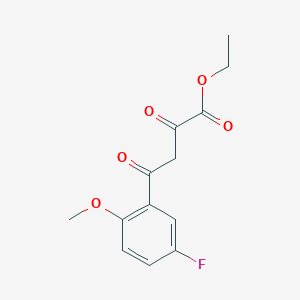 molecular formula C13H13FO5 B1394555 Ethyl 4-(5-fluoro-2-methoxyphenyl)-2,4-dioxobutanoate CAS No. 1225574-45-7