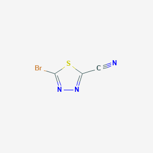 molecular formula C3BrN3S B1394558 5-Bromo-1,3,4-thiadiazole-2-carbonitrile CAS No. 916889-37-7