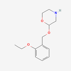 molecular formula C13H19NO3 B13945580 Morpholine, 2-[(2-ethoxyphenyl)methoxy]- CAS No. 89220-89-3