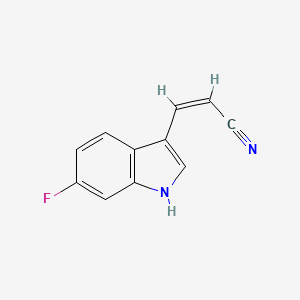molecular formula C11H7FN2 B1394559 (Z)-3-(6-氟-1H-吲哚-3-基)丙烯腈 CAS No. 1350543-67-7