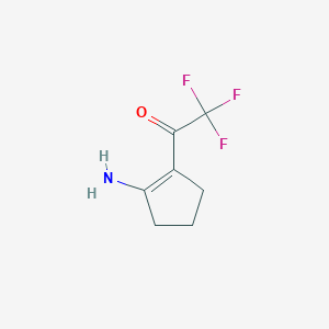 molecular formula C7H8F3NO B13945595 Ethanone, 1-(2-amino-1-cyclopenten-1-yl)-2,2,2-trifluoro- 