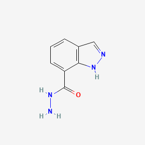 molecular formula C8H8N4O B1394562 1H-吲唑-7-甲酰肼 CAS No. 1086392-20-2